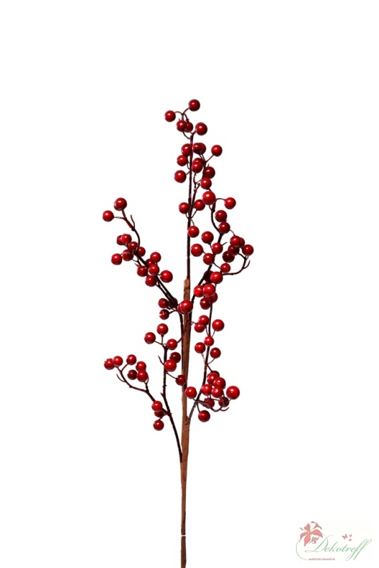 rot Kunstzweig/Künstliche Beeren 120 cm artplants Künstlicher Beerenzweig ATOS