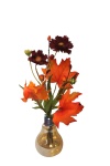 Herbst Gl&uuml;hbirne Schoko, 33cm Kunstblumen Arrangement
