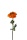 Kunstblume Ranunkel orange, 50cm