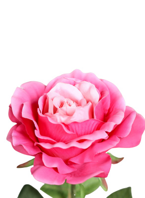 künstliche Rose rosa 55cm dekotreff - dekotreff.com Kunstblumen Onlin