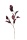 künstlicher Blätterzweig magenta 75cm