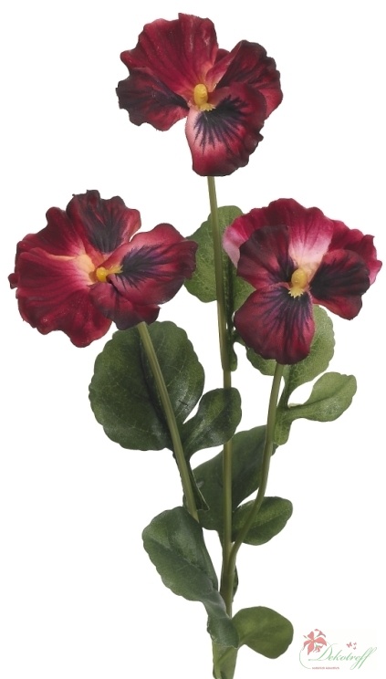künstliches Stiefmütterchen rot-rosa, 47cm / Kunstpflanzen