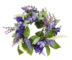 künstlicher Blumenkranz - Kerzenkranz Lavendel...