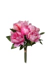 Kunstblumenstrauß Pfingstrose rosa 25cm