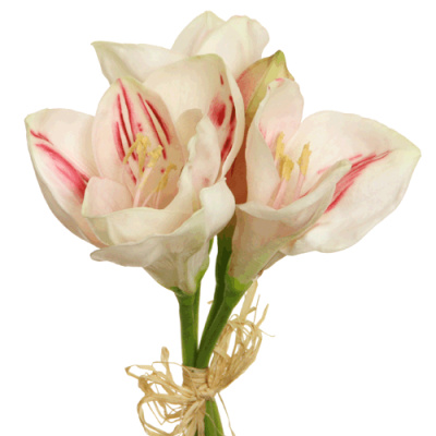 künstliche Amaryllis real touch Blumen 4er Bund 30cm