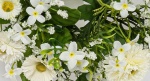künstlicher Blumenkranz weiß Ø 20cm Frühling / Sommer