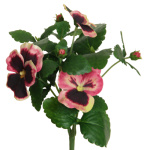 Stiefmütterchenpflanze künstlich / rosa, 23cm