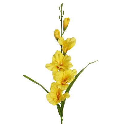 künstliche Gladiole gelb 60cm