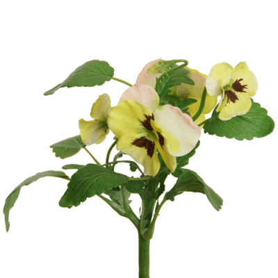 Stiefmütterchenpflanze künstlich / gelb 23cm