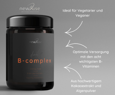 newXise daily B-complex deine tägliche Dosis Vitamin B / 60 Kapseln