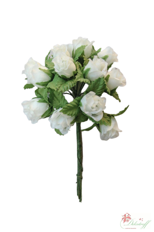 künstlicher Rosen Bund weiß / kleine Blüte 1,5cm