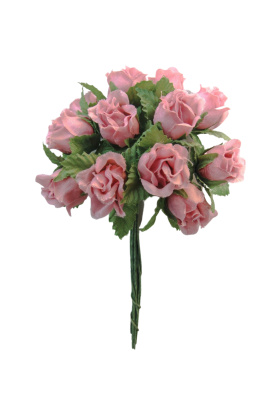 künstlicher Rosen Bund rosa / kleine Blüte 1,5cm