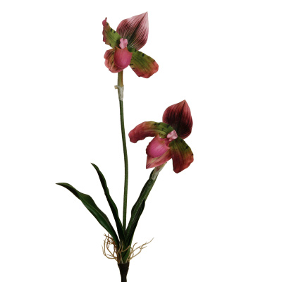 künstlicher Frauenschuh rosa  H 45cm  Real Touch Orchideen