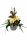 künstliches Blumengesteck Lilie im Topf grau  40cm