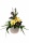 Blumengesteck künstlich Lilie im Topf creme-braun  40cm