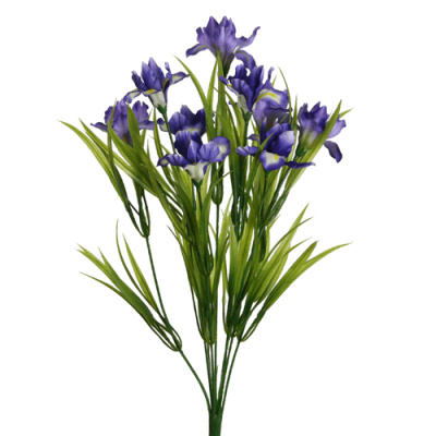 k&uuml;nstliche Schwertlilien Iris blau violett 45cm Kunstblumenstrau&szlig;