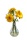 Vase mit Kunstwasser - imitiertes Wasser Gerbera gelb H 23cm