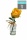 Rosen Vase mit Kunstwasser - imitiertes Wasser H 20cm gelb