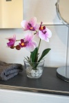 Orchideen Vase mit Kunstwasser - imitiertes Wasser H 20cm...
