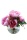 Vase mit Kunstwasser &amp; Kunstblumenstrau&szlig; - imitiertes Wasser H 25cm rosa