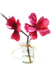 Magnolien Vase mit Kunstwasser - imitiertes Wasser H 30cm rosa