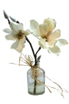 Vase mit Kunstwasser - imitiertes Wasser H 30cm Magnolien...