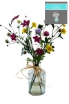 Wiesenblumenstrauß Vase mit Kunstwasser -...