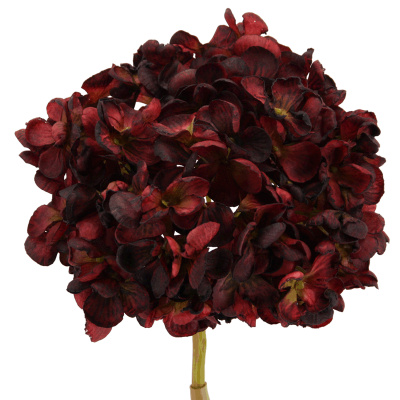 künstliche Hortensien burgund schwarz 60cm
