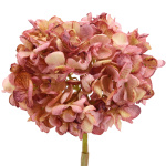 künstliche Hortensien rosa braun 60cm
