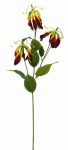 k&uuml;nstliche Gloriosa burgund gelb 75cm Kunstblumenzweig