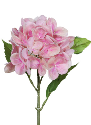 künstliche Hortensien rosa 30cm Real touch Blumen