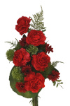Grabschmuck Kunstblumenstrauß - Aufleger Nelken rot 40cm