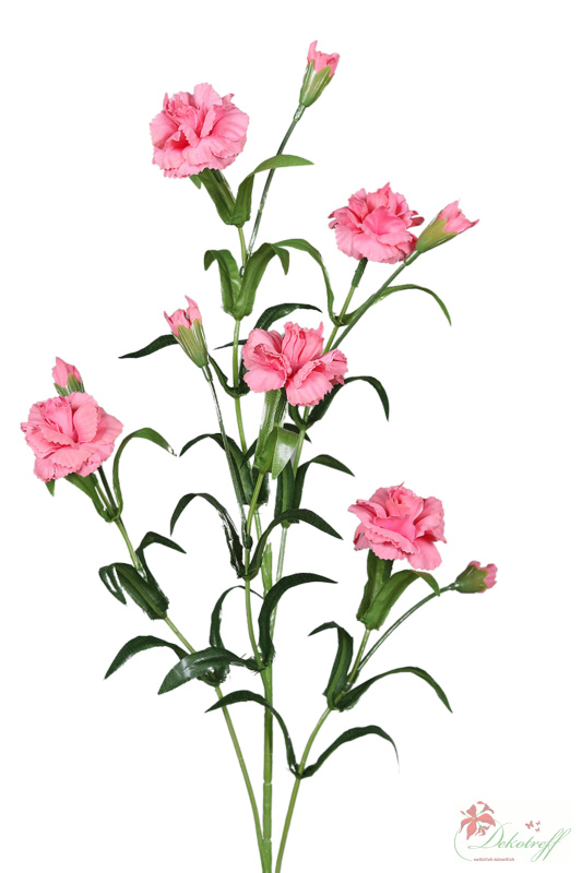 Busch Strauß dekotreff.com Kunstblumen Nelken - 50cm rosa Kunstblumen