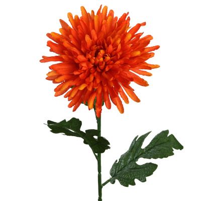künstliche Chrysantheme orange 70cm