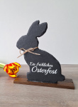 Schieferplatte Osterhase mit Spruch - Ein Fröhliches Osterfest