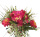 Kunstblumenstrauß Hortensie rosa - Flach gebunden H 20cm