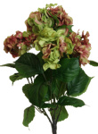 künstliche Hortensien Busch rosa grün 45cm...