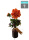 Dahlien Vase mit Kunstwasser - Kunstblumenarrangement H 25cm