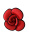 Ansteckblume rot schwarz 9cm - Steyer Kunstblumen