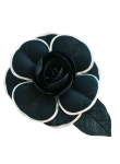 schwarze Ansteckblume mit weißen Rand Ø 11cm...