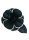 schwarze Ansteckblume mit weißen Rand Ø 11cm - Steyer Seidenblumen