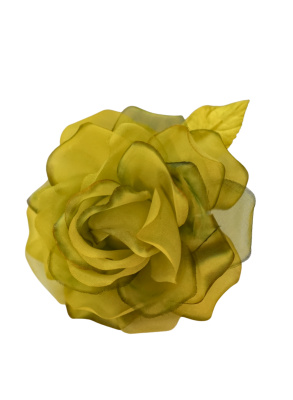 Seidenrosen Köpfe grün Ansteckblume 10cm - Steyer Seidenblumen