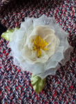 Ansteckblume groß 17cm beige - Steyer Seidenblumen