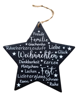 Schiefer Stern 20cm - Schiefertafel Weihnachten