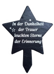 Stern Schiefer Gedenktafel für Grab - Sterne der...