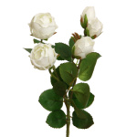 künstlicher Rosen Zweig weiß 38cm