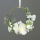 Metallring Deko mit Blumen Ø 25cm weiße Kunstblumen