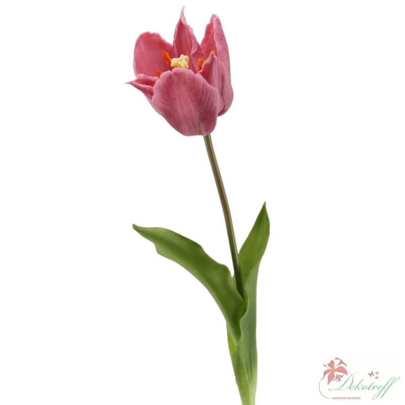 künstliche Kronentulpe lila rosa - Real Touch Tulpen 48cm