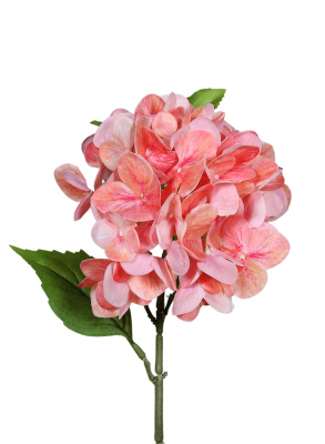 künstliche Hortensien lachs rosa 30cm Real touch Blumen