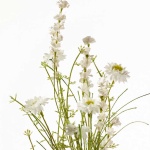 künstlicher Wiesenblumenzweig weiß 50cm